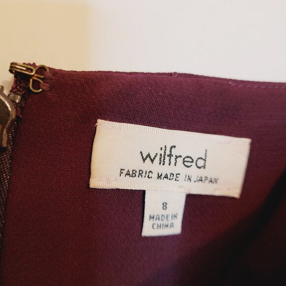 Wilfred Aritzia maroon red slip dress Size 8 minimal clean girl old money - Picture 3 of 11